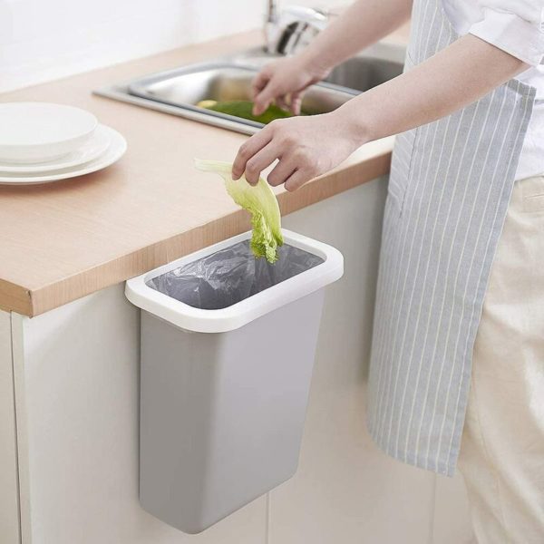 Gdrhvfd - Small kitchen bin, new generation kitchen bin for cabinet door - gray