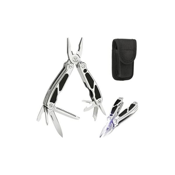Gifts Dad From Daughter Son, 17 in 1 Multi-Tool with Flashlight, Multi-Tool Pliers Pocket Knife Pliers with Nylon Sheath, Convenient Multi-Tool for