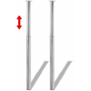 Gisele Telescopic Table Leg by Symple Stuff Silver