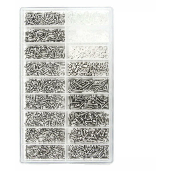 Glasses Repairing Screws Sunglasses Repairing Small Screws Kit Stainless Steel Tool Set About 1000PCS, Only screws set - Only screws set