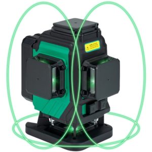 Goblin Tools 3DX-PG30B Green Beam 3D (Three-Dimensional) 3x 360° Multi-line Laser Level Kit, Self-levelling Laser with Magnetic Mount, Rechargeable