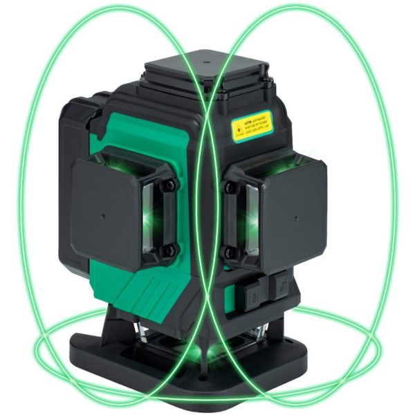 Goblin Tools 3DX-PG30B Green Beam 3D (Three-Dimensional) 3x 360° Multi-line Laser Level Kit, Self-levelling Laser with Magnetic Mount, Rechargeable