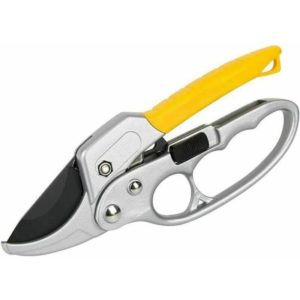 Gonicc Garden Secateurs Straight Blade in Steel and Titanium. Flower Scissors Cutting Bypass Dry Wood. Ergonomic Handles