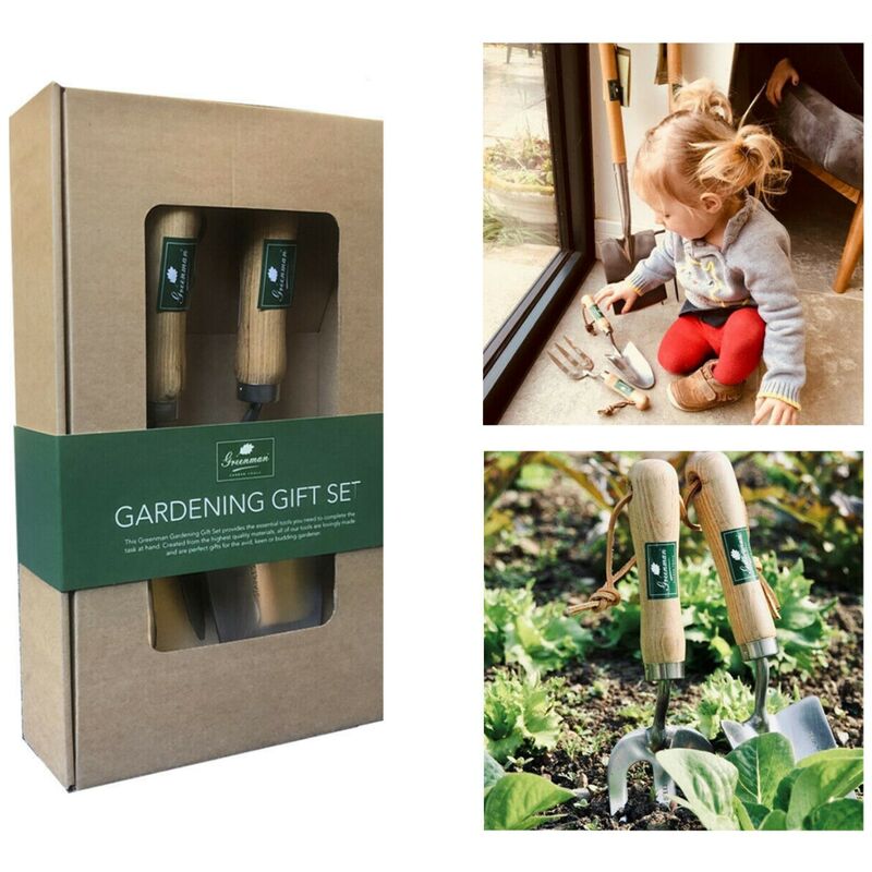 Greenman Garden Tools - Children's Garden Gift Set Hand Trowel & Fork Gift Set Stainless Steel Award Winning Hand Tools
