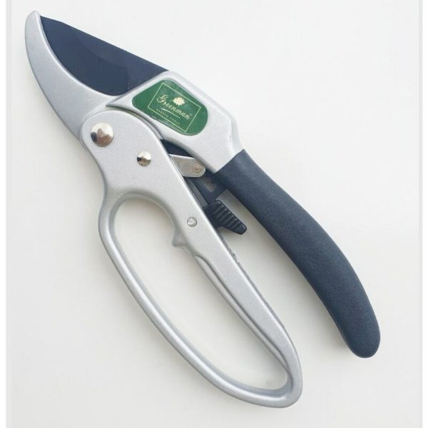 Greenman Garden Tools - Greenman Premium 8.5' Ratchet Pruner Secateurs Very Sharp for Thick Stems & Dead Wood