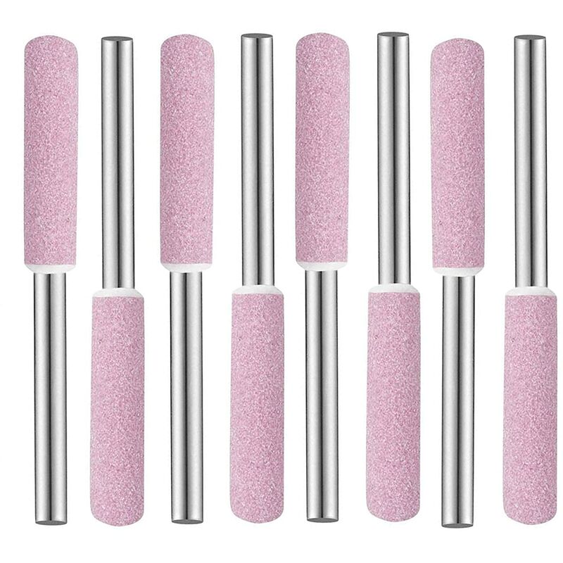 Grinding Polishing Head, 8 pcs Abrasive Stone Grinding Wheels, Rod Grinding Wheel, Abrasive Rod, Chainsaw Sharpeners, 4mm Diamond Chainsaw Sharpening