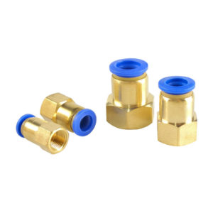 Groofoo - Pressure Connection Tube Fitting Adapter 8mm Tube Outer Diameter Female Straight Pneumatic Connection Connect Hose Fitting 5pcs(R1/4)