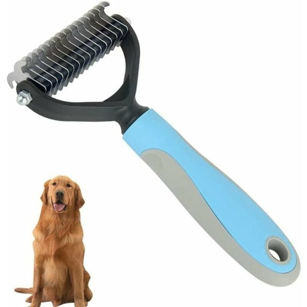 Grooming Comb, Pet Grooming Brush, Dog Double Ended Rake Comb, Cat Grooming Comb, for removing your pet's dead hair, undercoat and felt