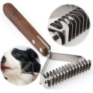 Grooming Comb and Brush for Dogs and Cats Undercoat Rake (8.5cm)