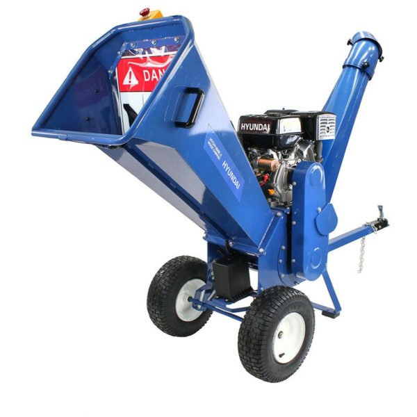 HYCH1500E-2 420cc 100mm Petrol 4-Stroke Garden Wood Chipper - Hyundai