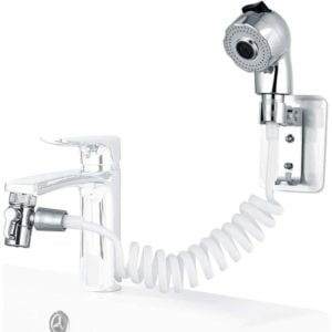 Hair Wash Hand Shower, Faucet Rinser Set with Faucet Adapter, Shower Stand and Hose - for Laundry Room, Bathroom, Laundry Bath - Langray