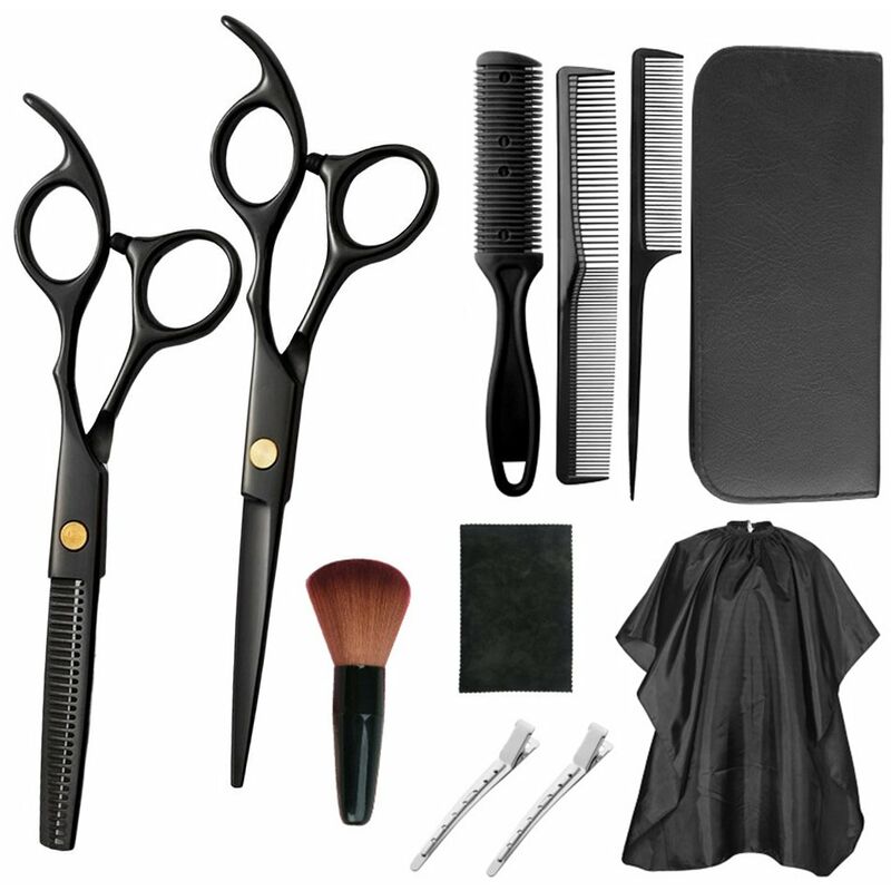Hairdressing Kits 13 PCS Stainless Steel Professional Barber Scissors Set Hair Teeth Trimmer Flat Cutting Shears Comb