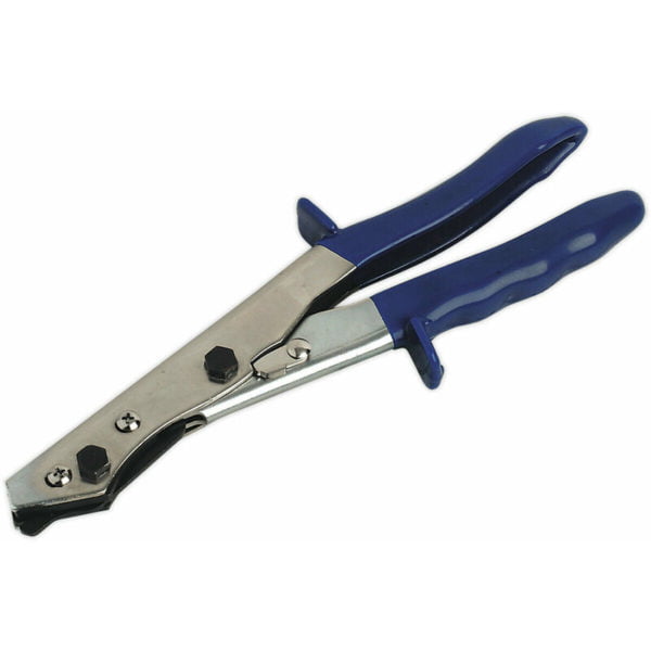 Hand Nibbler Sheet Metal Shears - Steel Cutting Jaws - Non-Slip Handles