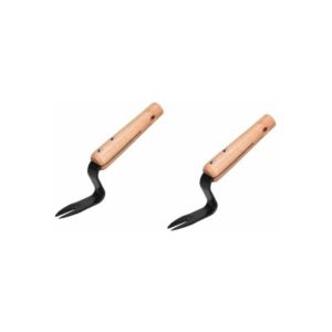 Hand Weeder, 2 Pieces Manual Root Weeding Fork Weed Puller, Weeding Tool with Handle for Garden Maintenance, - Flkwoh