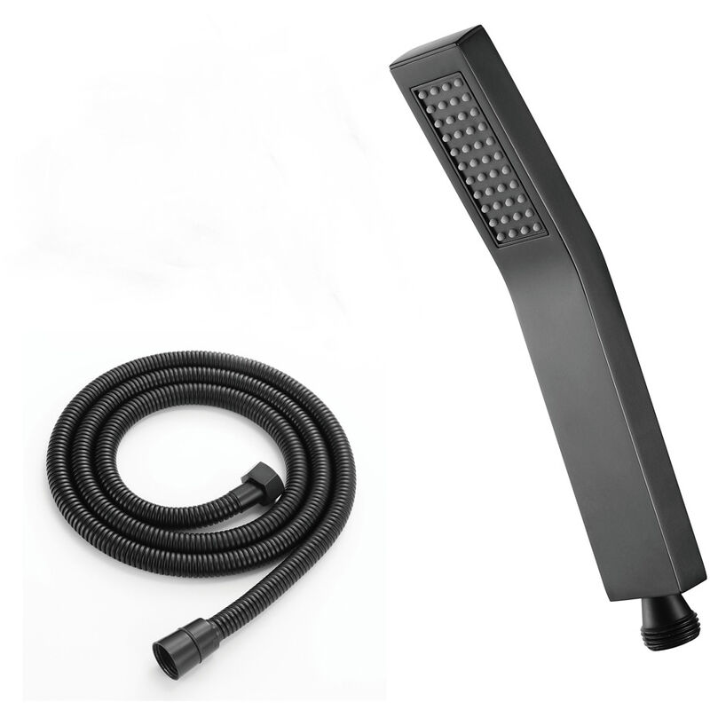 Hand shower Black shower head with hose and bracket Hand shower set Brass wall shower Water-saving shower head with anti-limescale nozzles