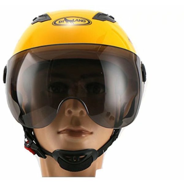 Harley Headphones Four Seasons Horse Riding Helmet Unisex Headset Safety Bicycle Electric Bottle, Yellow