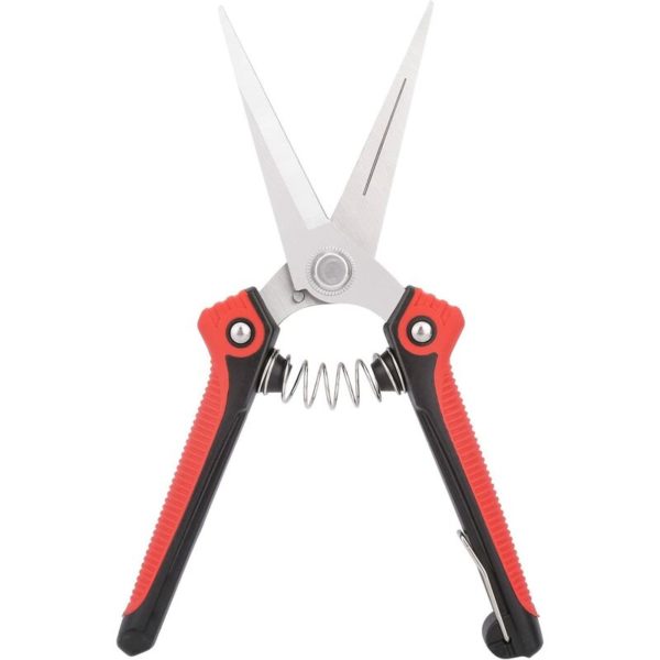 Heavy Duty Stainless Steel Garden Secateurs - Black and Red