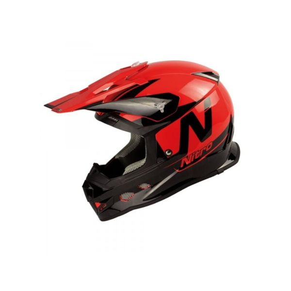 Helmet MX700 Black Red Gloss l - 60 - 187541L06 - Nitro