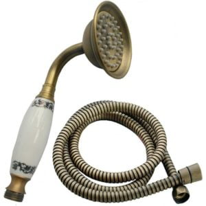 High Pressure Traditional Retro Style Hand Shower and 1.5m Hose (Antique Copper)