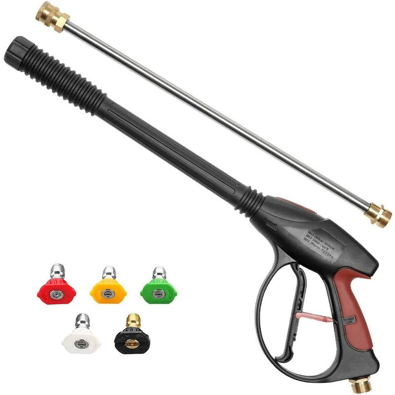 High Pressure Water Gun Magic Wand, 160Bar Pressure Washer Gun Replacement Gun and Nozzles for Car Washing Watering