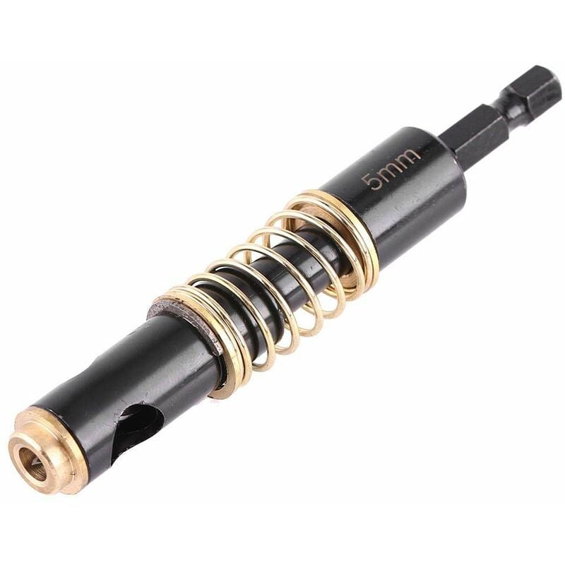 Hinge Drill Bit Kit, Black Hinge Drill Bits Bore Wood Hex Shank Drill Bits (5mm) SOEKAVIA