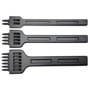 Hole Punch Tool Kit,BR-Vie 3 Pieces Leather Punches, Leather Craft Hole, diy Craft, Metal, 2/4/6 Pins, for Belt, Leather (4 mm)