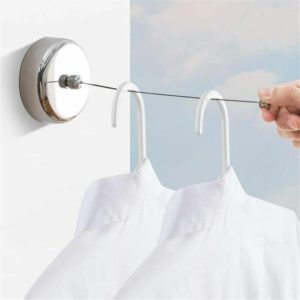 Household Clothesline Bathroom Garden Balcony Telescopic Wall Mounted Washing Machine Clothesline Washing Rack Automatic Retractable Line Bathroom