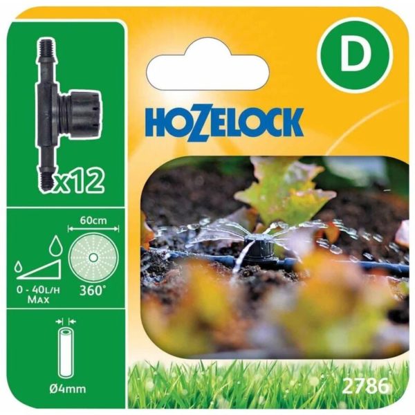 Hozelock - 12 x 2786 In Line Adjustable Mini Auto Water Sprinkler Micro Irrigation