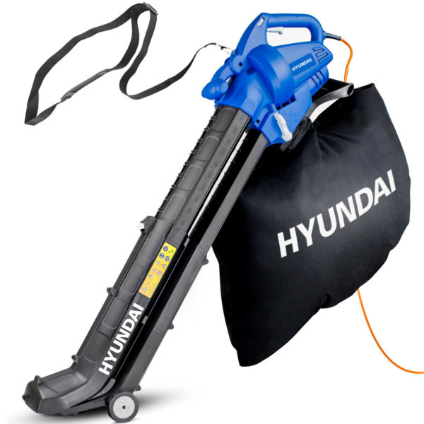 Hyundai 3-in-1 leaf blowervacuummulcher, 15m cable 45L bag HYBV30E