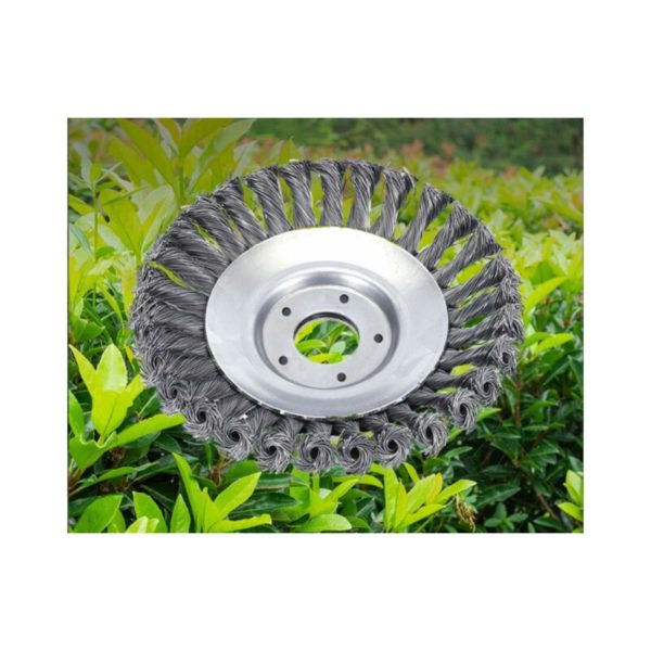 Inch wire wheel brush, bowl type twist weeding weeding wheel, steel wire wheel brush weed trimmer head for lawn mower