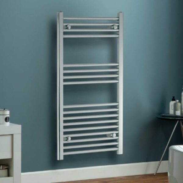 Independent Straight Towel Rail 1000mm h x 400mm w - Chrome - Heatwave