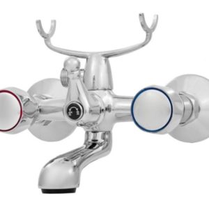 Invena - Chrome Plated Bath Filler + Mixer Shower, Wall Mounted + Fittings