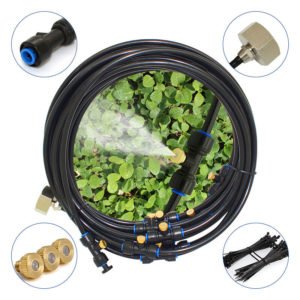 Irrigation Kit Misting System,12M Outdoor Mist Maker Irrigation System,Terrace Mist Maker Misting Cooling System Ideal for