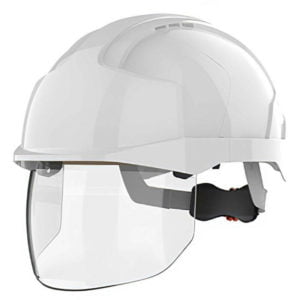 JSP - evo vistashield Safety Helmet with Intergrated Shield - White - White