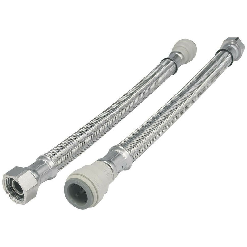 John Guest Speedfit - Speedfit 15mm x 1/2'' 500mm Union Nut Braided Flexi Hose pk2 - n/a
