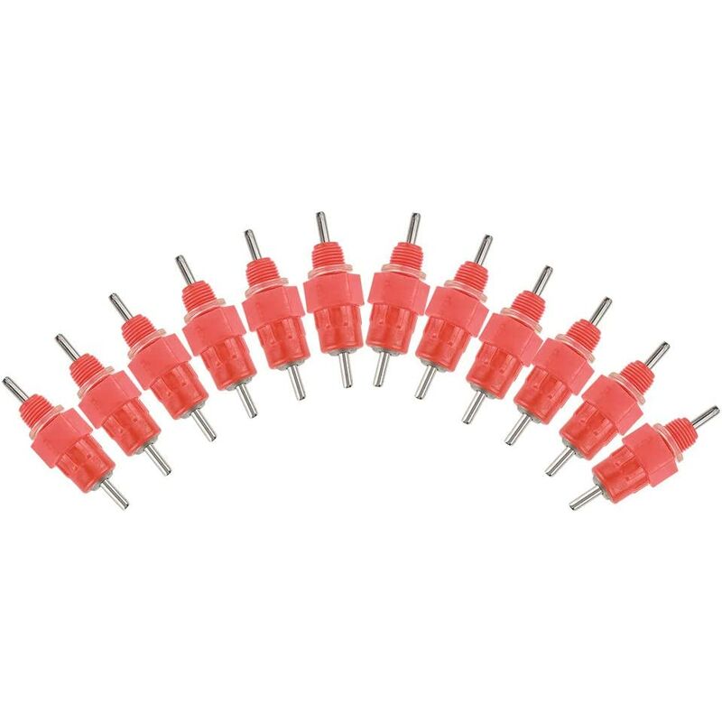 Joorrt - Automatic Water Nipple Drinker Chicken Duck Hen Drinking Dispenser Waterer Feeder Poultry Screw In Style Poultry Livestock Feeding Watering