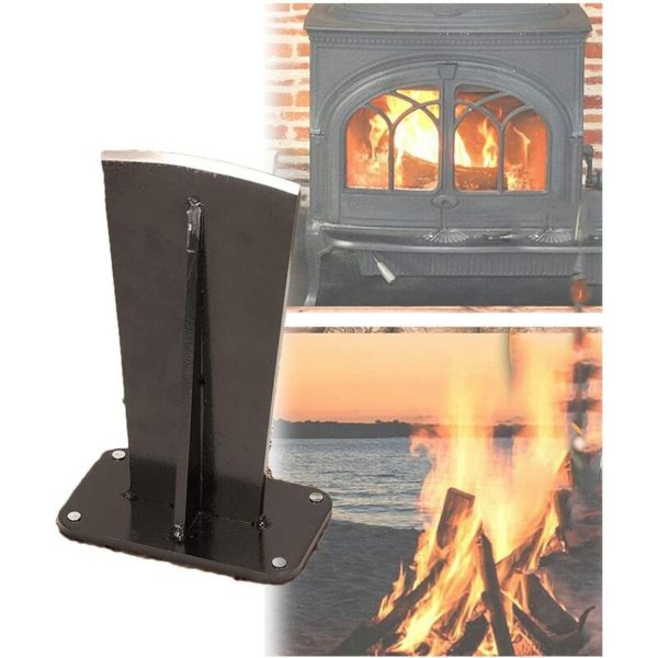 Joorrt - Firewood Lit Splitter,Wood Splitter,Manual Log Splitter,Wedge Cast Iron Wood Lit Split Fireplace Heater for Fire Pit,Outdoor,Black