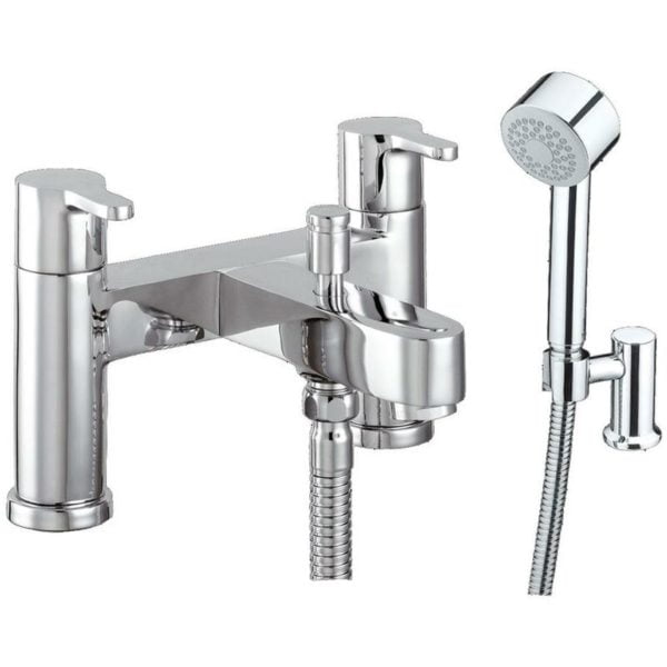 Just Taps Plus - jtp Fusion Bath Shower Mixer Tap with Kit Pillar Mounted - Chrome