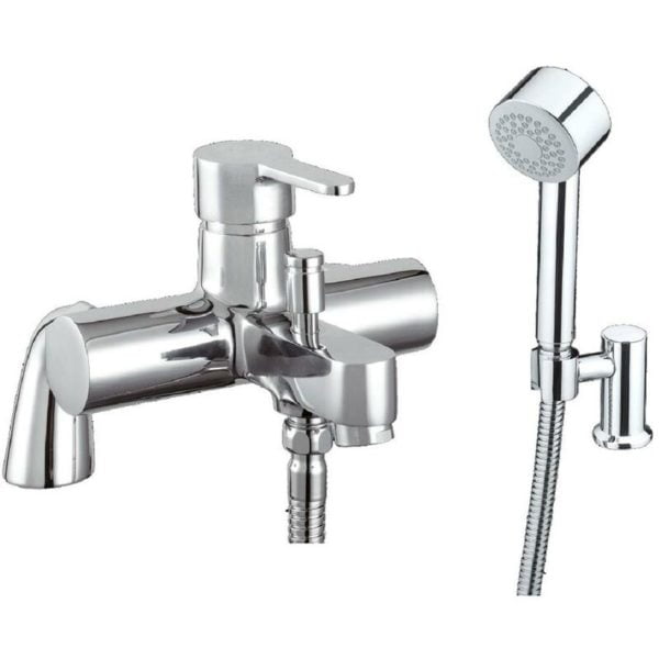 Just Taps Plus - jtp Fusion Single Lever Shower Mixer Tap with Kit Pillar Mounted - Chrome