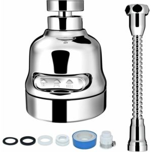 Kitchen Faucet Spray Head, Swivel Splashproof Faucet Extension with Hose, Best Faucet Filter and Water Saving