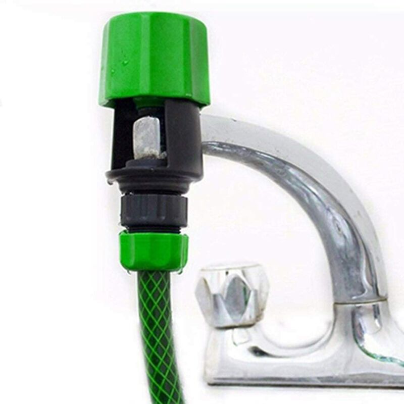 Kitchen Garden Watering Tap Hose Pipe Snap Connector Adaptor Tool (green)