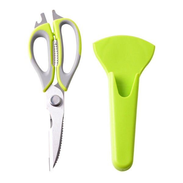 Kitchen Scissors - Heavy Duty Utility Come Apart Kitchen Shears for Chicken, Meat, Food, Vegetables - 9.6 Inch Long - Grey and Green HandleKitchen