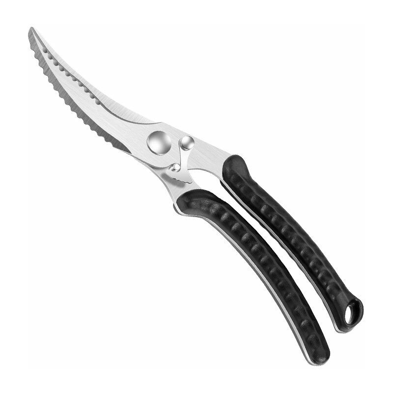 Kitchen Scissors, Poultry Scissors, Stainless Steel Kitchen Shears, Kitchen Scissors with Non-Slip Handle, for Cutting Chicken, Bones, Fish, Meat,