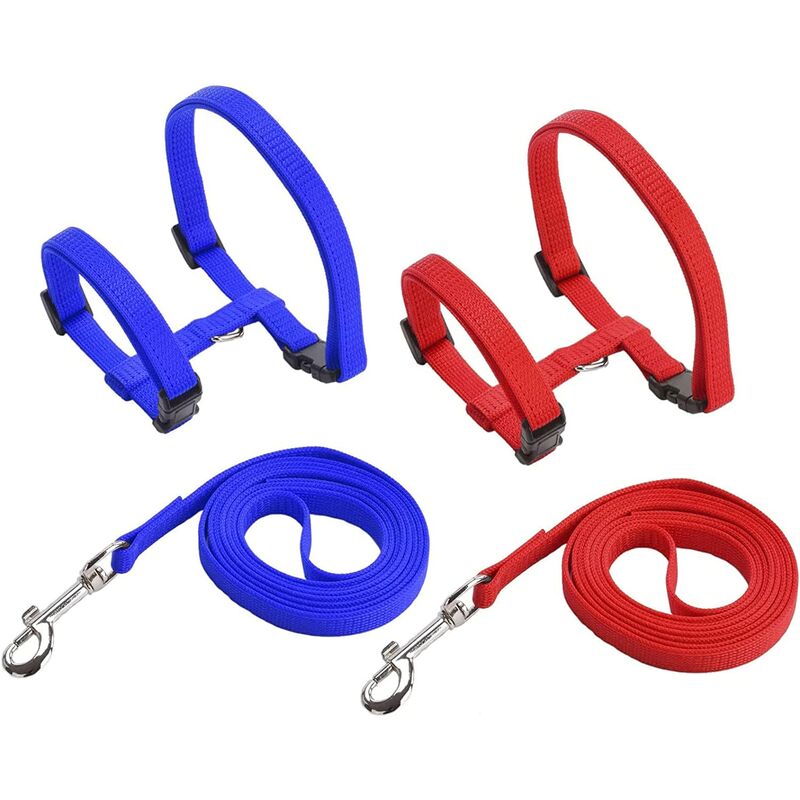 Kitten Harness Rabbit Harness Kitten Leash Rabbit Leash Adjustable Pet Harness Cat Leash Small Animal Leashes Rabbit Harness Rabbit Collar Blue and