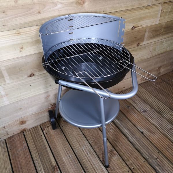 Koopman - 47 x H75cm Outdoor Garden Round Charcoal bbq Barbecue on Wheels