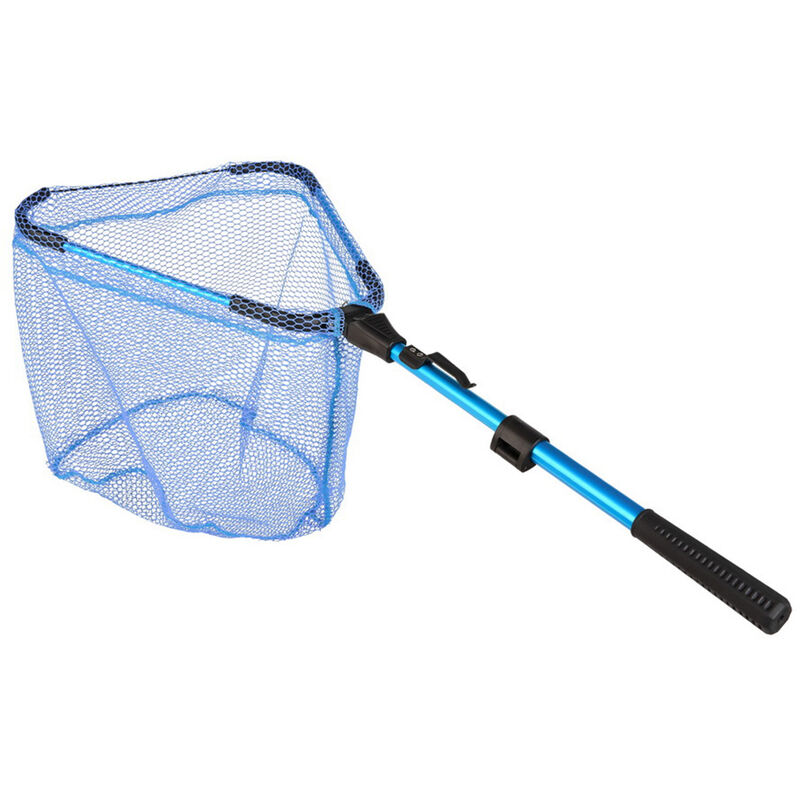 LEO - 2 Section Collapsible Fishing Net Telescoping Folding Fish Landing Net for Fly Fishing Catch and Release