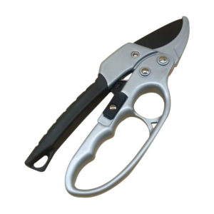 Labor-saving hand guard fruit branch shears Geared Anvil Secateurs(Black handle)