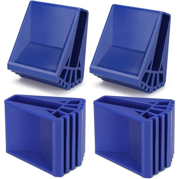 Land feet 4 part Non -slippery safety feet of the Rubber ladder Pieds Protections for telescopic ladders (blue)