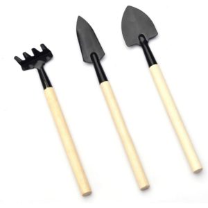 LangRay 3-Pack Mini Garden Tools Set Small Shovel Calculating Spade for Succulents Plants