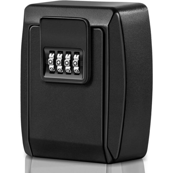 Large key safe wall-mounted key lock box 4 combination resettable, outdoor key safe safe key storage waterproof key cabinet suitable for home garage